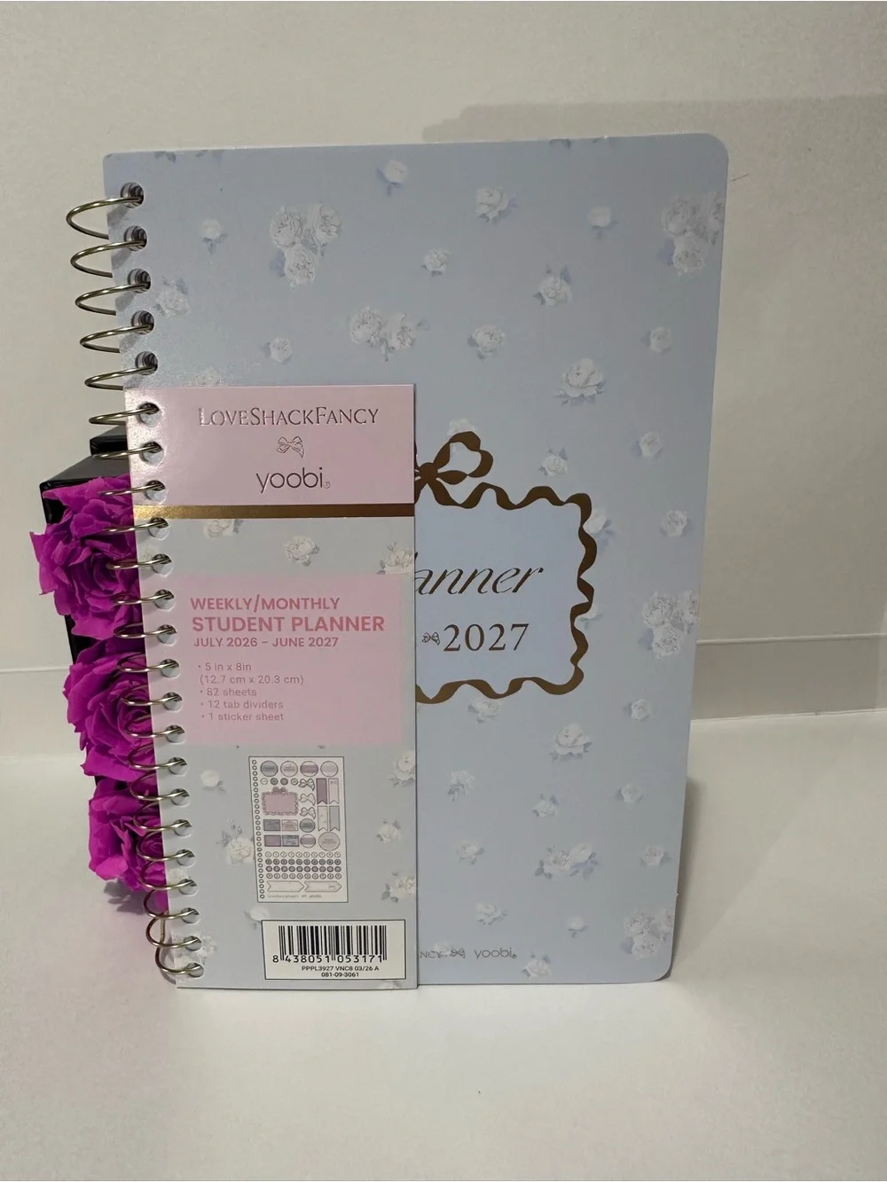 LoveShackFancy Everblooming Rosettes Blue Floral Planner